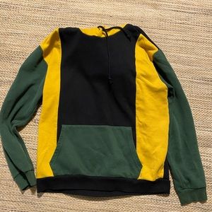 Forever 21 Yellow, Green and Black Hoodie